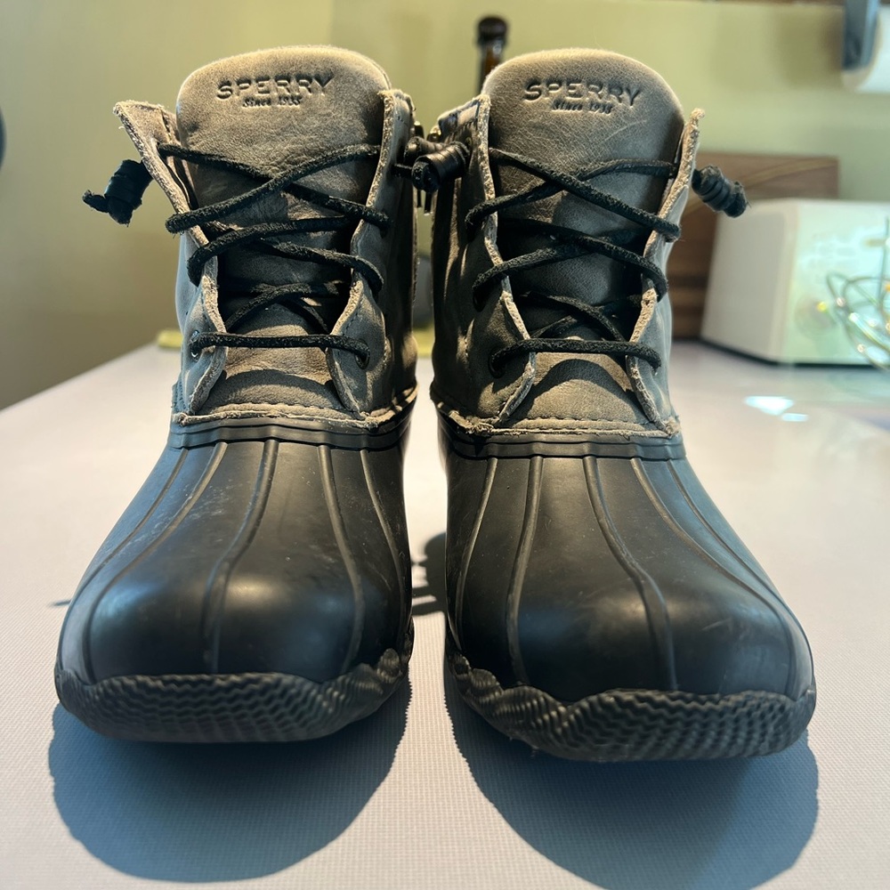 Sperry Charcoal Lace-Up Boots